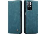 Custodia Redmi Note 11S, Retro Custodia In Finto Cuoio Con Funzione Stand Per Xiaomi Redmi Note 11 4G / Note 11S Blu