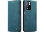 Custodia Redmi Note 11 Pro, Retro Custodia In Finto Cuoio Con Funzione Di Stand Custodia Protettiva Per Xiaomi Redmi Note 11 Pro/Note 11 Pro+ Blu