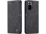 Custodia Redmi Note 10 Pro, Retro Custodia In Finto Cuoio Con Funzione Di Stand Custodia Protettiva Per Xiaomi Redmi Note 10 Pro/Note 10 Pro Max Nero
