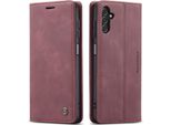 Custodia Galaxy A13 5G, Custodia Retrò In Finto Cuoio Con Funzione Stand Per Samsung Galaxy A13 5G Rosso