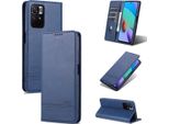 Custodia Redmi Note 11S, Portafoglio Con Chiusura Magnetica E Supporto, Custodia In Pelle Flip Per Xiaomi Redmi Note 11 4G / Note 11S Blu