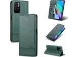 Custodia Redmi Note 11S, Portafoglio Con Chiusura Magnetica E Supporto, Custodia Flip In Pelle Per Xiaomi Redmi Note 11 4G / Note 11S Verde