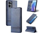 Custodia Oppo Reno7 5G, Portafoglio Con Chiusura Magnetica E Supporto, Custodia Flip In Pelle Per Oppo Reno7 5G Blu