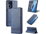 Custodia Oppo Reno7 Pro 5G, Portafoglio Con Chiusura Magnetica E Supporto, Custodia Flip In Pelle Per Oppo Reno7 Pro 5G Blu