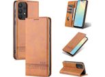 Custodia Galaxy A73 5G, Portafoglio Con Chiusura Magnetica E Supporto, Custodia Flip In Pelle Per Samsung Galaxy A73 5G Marrone