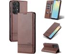 Custodia Galaxy A73 5G, Portafoglio Con Chiusura Magnetica E Supporto, Custodia Flip In Pelle Per Samsung Galaxy A73 5G Caffè