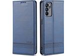 Oppo Reno6 5G Custodia In Pelle, Flip Cover Wallet Case Chiusura Magnetica Stand Custodia Protettiva Per Oppo Reno6 5G Blu