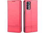 Custodia Oppo Reno6 5G, Portafoglio Con Chiusura Magnetica E Supporto, Custodia Flip In Pelle Per Oppo Reno6 5G Rosa