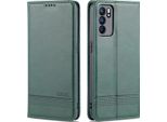 Custodia Oppo Reno6 5G, Portafoglio Con Chiusura Magnetica E Supporto, Custodia Flip In Pelle Per Oppo Reno6 5G Verde
