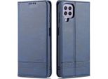 Galaxy A22 4G Custodia In Pelle, Flip Cover Wallet Case Chiusura Magnetica Stand Custodia Protettiva Per Samsung Galaxy A22 4G Blu