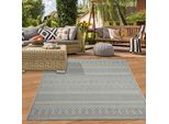 Tappeto Per Interni Ed Esterni In Sisal Con Motivo A Rombi A Righe Grigio Dimensioni - 160 X 220 Cm