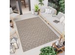 Tappeto Outdoor Indoor Marrone Diamante Balcone Terrazza Impermeabile Resistente Ai Raggi Uv 120 X 170 Cm