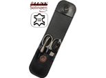 Set Manicure 3 Pezzi Solingen Con Custodia In Pelle, Forbici Per Unghie, Lima, Pinzette, Germany Nero