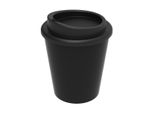 Tazza Da Caffè Riutilizzabile "Premium"" Piccola - Bicchiere Da 250 Ml In Plastica A Doppia Parete Con Coperchio Sicuro A Vite - Germany - Nero"