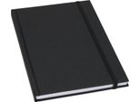 Taccuino "Note"" A5 - Robusto Taccuino Con Elastico E Tasca Portacarte - Diario Per Materiale D'ufficio E Appunti Personali - Nero"