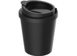 Premiumplus Coffee Mug 250 Ml - Tazza Da Caffè In Plastica A Doppia Parete Con Coperchio, Germany, Da Viaggio - Nero