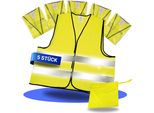 Set Di 5 Gilet Ad Alta Visibilità "Standard"" In Astuccio Giallo Neon"