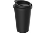 Premiumplus Coffee Mug 350 Ml - Tazza Da Caffè In Plastica A Doppia Parete Con Coperchio, Germany, Da Viaggio - Nero