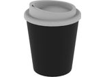 Tazza Da Caffè Riutilizzabile "Premium"" Piccola - Bicchiere Da 250 Ml In Plastica A Doppia Parete Con Coperchio A Vite - Germany - Nero/Bianco"