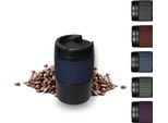 Thermo Mug 'Temptation' Small - Tazza Da Caffè A Doppia Parete - Tazza Sottovuoto In Acciaio Inossidabile Con Manicotto - Tazza Da 300 Ml - Nero/Blu