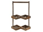Clayre & Eef Portabottiglie 27X14X42 Cm Legno Marrone