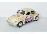 Volkswagen Beetle Beetle Flower Power Hippy Vw Modello Di Auto Giocattolo Per Bambini Regalo 73 (Crema/Amore)