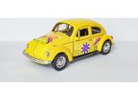 Volkswagen Beetle Beetle Flower Power Hippy Vw Modello Di Auto Giocattolo Per Bambini Regalo 73 (Giallo/Fiori)