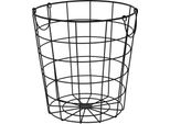 Cestino In Metallo Nero Con 2 Manici - 29 Cm - Cestino Storage Deco