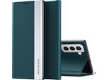 Custodia Galaxy S22 5G, Custodia Magnetica In Finto Cuoio Con Funzione Stand Per Samsung Galaxy S22 5G Verde