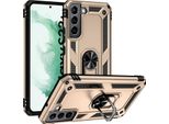 Custodia Per Samsung Galaxy S22 Plus 5G A Doppio Strato Robusta, Protezione Militare Con Supporto Ad Anello E Supporto Oro