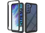 Galaxy S21 Fe 5G Case, Hybrid Transparent Back Cover, Rugged Tpu Bumper, Custodia Antiurto Per Samsung Galaxy S21 Fe 5G Nero