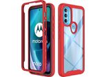 Moto G71 5G Case, Hybrid Transparent Back Cover, Rugged Tpu Bumper, Custodia Antiurto Per Motorola Moto G71 5G Red
