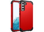Custodia Per Samsung Galaxy S23 Hybrid 3In1 Pc E Tpu Antiurto, Custodia Resistente Rossa
