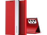 Custodia Per Samsung Galaxy A13 4G Custodia Protettiva Flip Cover In Finto Cuoio Con Funzione Stand Rosso