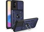 Xiaomi Poco M3 Pro 5G Custodia Con Anello, Supporto, Protezione Fotocamera, Paraurti In Tpu, Custodia In Silicone Per Xiaomi Poco M3 Pro 5G Blu