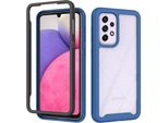 Galaxy A33 5G Case, Hybrid Transparent Back Cover, Rugged Tpu Bumper, Custodia Antiurto Per Samsung Galaxy A33 5G Blu Scuro