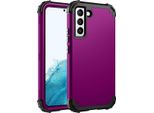 Custodia Per Samsung Galaxy S23 Hybrid 3In1 Pc E Tpu Antiurto, Custodia Resistente Viola