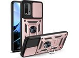 Xiaomi Poco M3 Custodia Con Anello, Supporto, Protezione Fotocamera, Paraurti In Tpu, Custodia In Silicone Per Xiaomi Poco M3 Rosa