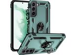 Custodia Per Samsung Galaxy S22 Plus 5G A Doppio Strato Robusta, Protezione Militare Con Supporto Ad Anello E Supporto Verde