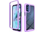 Custodia Moto G31, Copertura Posteriore Trasparente Ibrida, Robusto Paraurti In Tpu, Custodia Antiurto Per Motorola Moto G31 Viola
