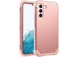 Custodia Per Samsung Galaxy S23+ Hybrid 3In1 Pc E Tpu Antiurto, Custodia Resistente Oro Rosa