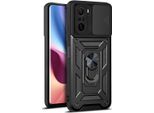 Custodia Redmi K40 Con Anello, Supporto, Protezione Fotocamera, Paraurti In Tpu, Custodia In Silicone Per Xiaomi Redmi K40 / K40 Pro Nero
