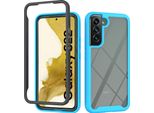 Galaxy S22 5G Case, Hybrid Transparent Back Cover, Rugged Tpu Bumper, Custodia Antiurto Per Samsung Galaxy S22 5G Blue