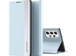 Custodia Galaxy A23 4G, Custodia Flip Stand Magnetica In Finto Cuoio Per Samsung Galaxy A23 4G Blu