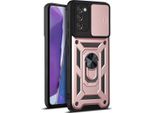 Galaxy Note 20 Custodia Con Anello Magnetico Girevole A 360° Supporto Per Fotocamera Scivolare Protezione Tpu Bumper Silicone Custodia Protettiva Per Samsung Galaxy Note 20 5G Rosa
