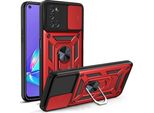 Oppo A52 / A72 / A92 4G Custodia Con Anello, Supporto, Protezione Fotocamera, Paraurti In Tpu, Custodia In Silicone Per Oppo A52 / A72 / A92 4G Rosso