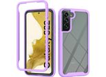 Galaxy S22 5G Case, Hybrid Transparent Back Cover, Rugged Tpu Bumper, Custodia Antiurto Per Samsung Galaxy S22 5G Viola