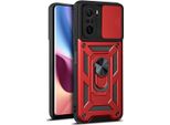 Custodia Redmi K40 Con Anello, Supporto, Protezione Fotocamera, Paraurti In Tpu, Custodia In Silicone Per Xiaomi Redmi K40 / K40 Pro Rosso