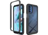 Custodia Moto G31, Copertura Posteriore Trasparente Ibrida, Robusto Paraurti In Tpu, Custodia Antiurto Per Motorola Moto G31 Nero