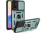 Xiaomi Poco M3 Pro 5G Custodia Con Anello, Supporto, Protezione Fotocamera, Paraurti In Tpu, Custodia In Silicone Per Xiaomi Poco M3 Pro 5G Verde